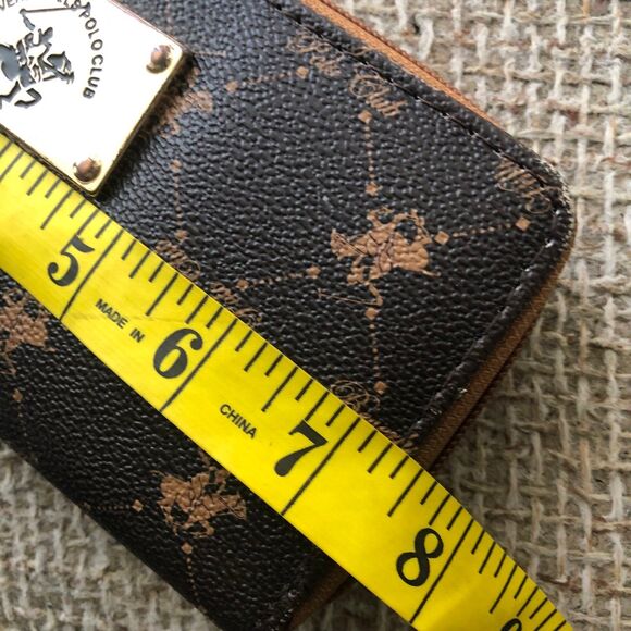 Beverly hills polo club brown and gold wallet cardholder purse - Picture 5 of 6